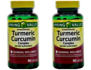 Suplemento Spring Valley cúrcuma curcumina en cápsulas para salud general