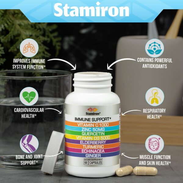 Suplemento Stamiron ingredientes naturales para inmunidad