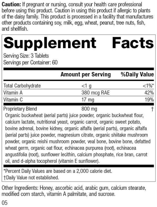 Suplemento Standard Process con vitamina C y magnesio