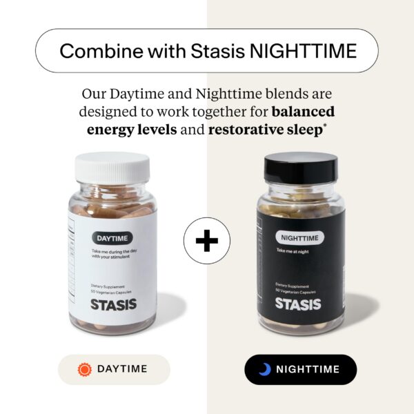 Suplemento Stasis con CoQ10 y Rhodiola para el cerebro