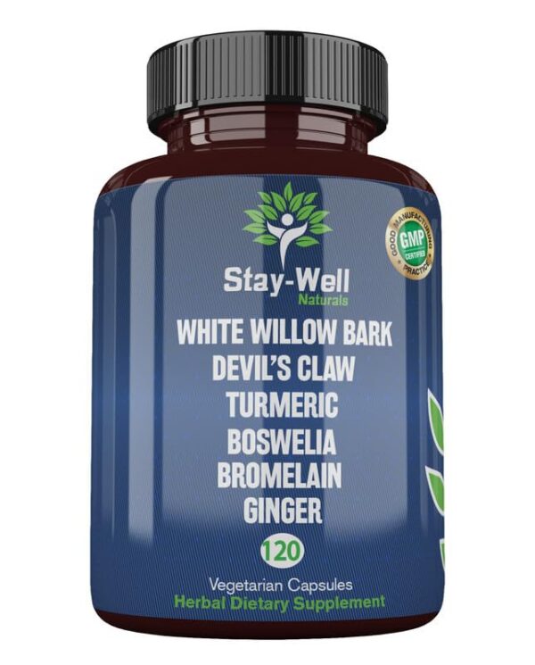 Suplemento Stay-Well Naturals alivio del dolor 120 cápsulas