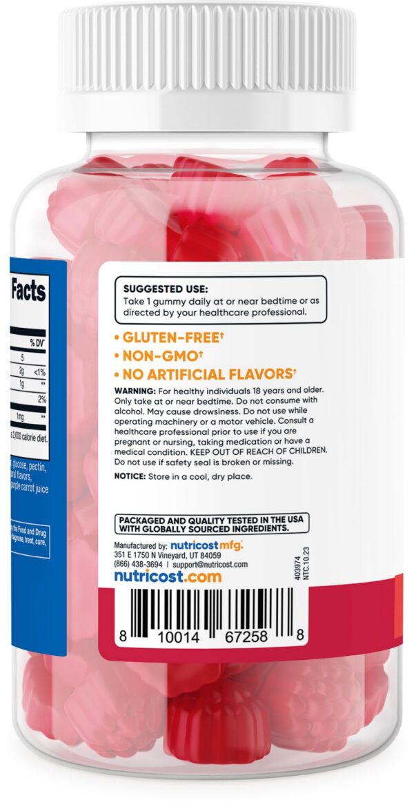 Suplemento para el sueño Nutricost melatonina gomitas