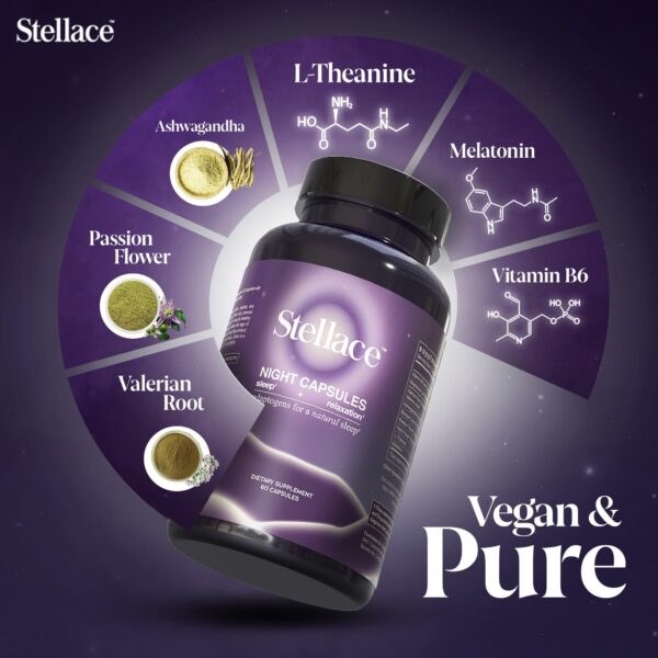 Suplemento sueño profundo Stellace ingredientes premium naturales