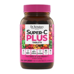 Suplemento Super-C Plus Dr. Schulze's 1000 mg vitamina C masticable
