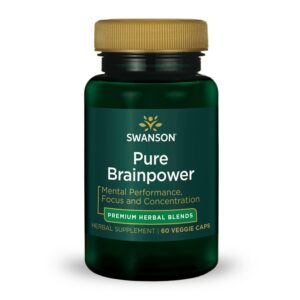 Suplemento Swanson Pure Brainpower envase frontal 60 cápsulas