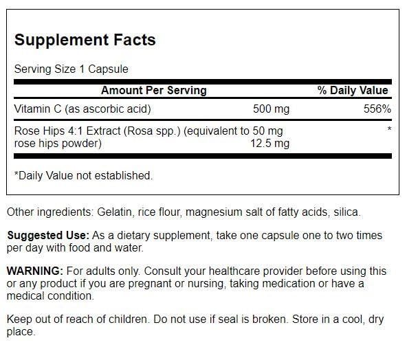 Version 1.0.0 Suplemento Swanson vitamina c con escaramujo 400 cápsulas