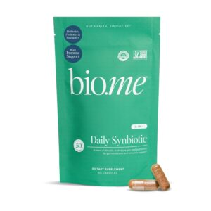 Suplemento Synbiotic prebióticos y probióticos frasco 60 cápsulas