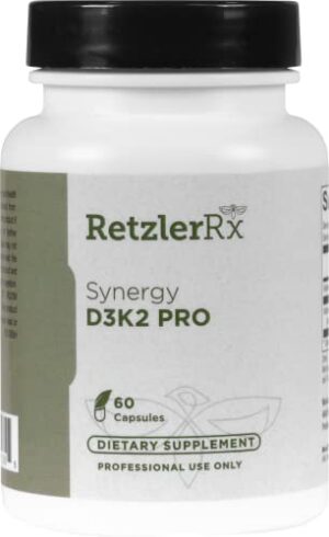 Suplemento Synergy D3 K2 PRO alta potencia para salud ósea y corazón