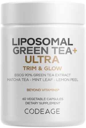 Suplemento té verde liposomal Codeage 60 cápsulas frasco