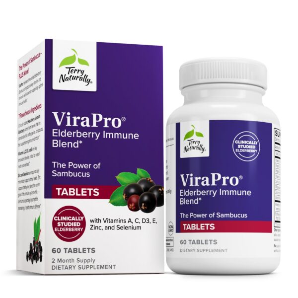 Version 1.0.0 Suplemento Terry Naturally ViraPro con mezcla herbal y saúco