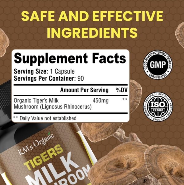 Suplemento Tiger’s Milk detalle cápsulas veganas calidad