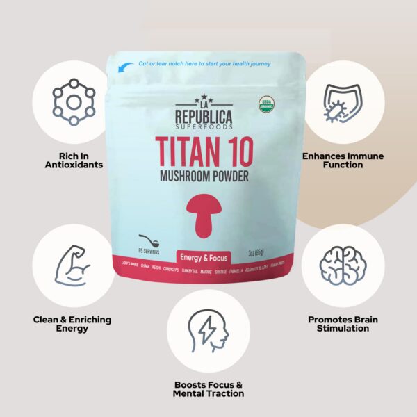 Suplemento Titan 10 para enfoque e inmunidad