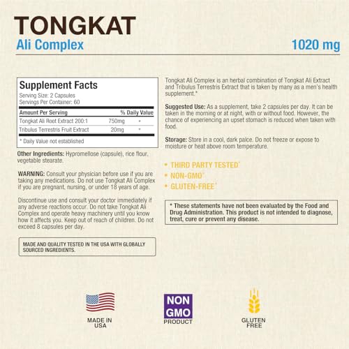 Version 1.0.0 Suplemento Tongkat Ali 1020mg por porción Puregen Labs