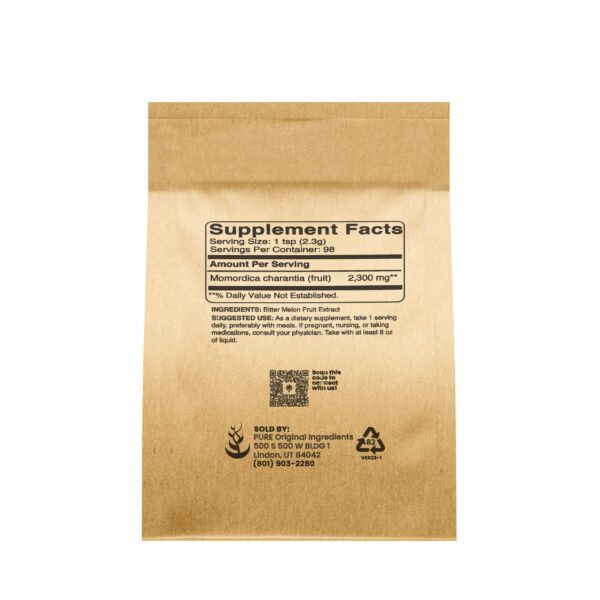 Suplemento tradicional de melón amargo sin aditivos ni rellenos