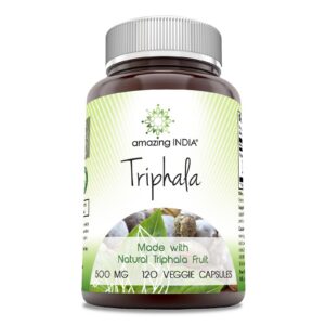 Suplemento Triphala Amazing India 500 mg botella