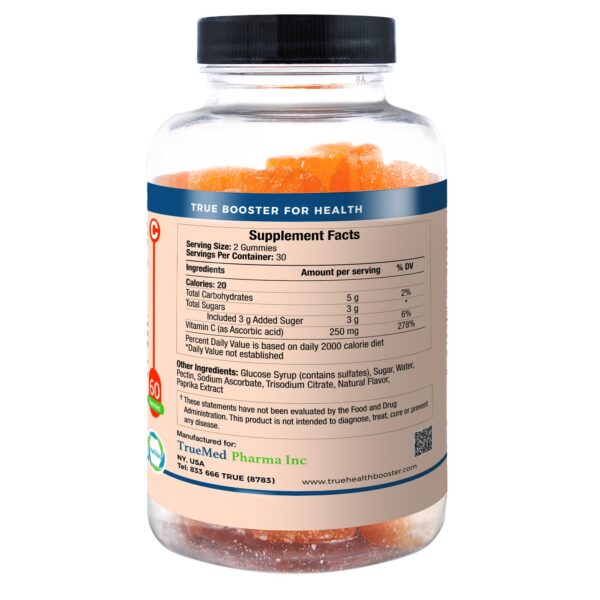 Suplemento TRUEMED gomitas vitamina c sabor cítrico