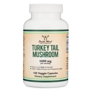 Suplemento cápsulas Turkey Tail hongo natural Double Wood para inmunidad