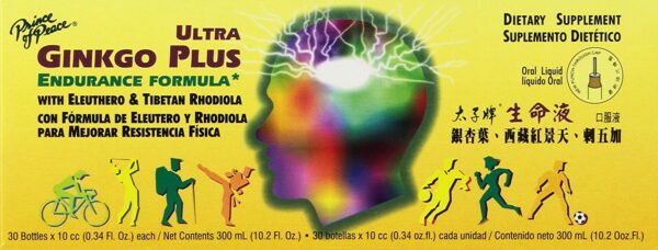 Suplemento Ultra Ginkgo Plus Prince Of Peace 30 botellas
