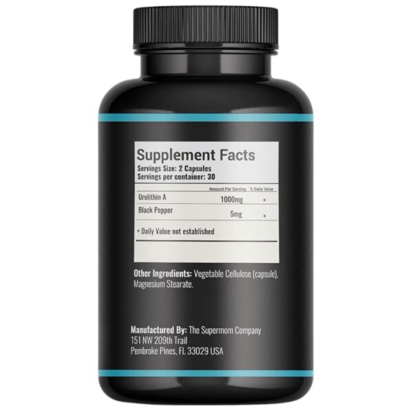 Version 1.0.0 Detalle de cápsulas vegetales de suplemento Urolitina A Plus