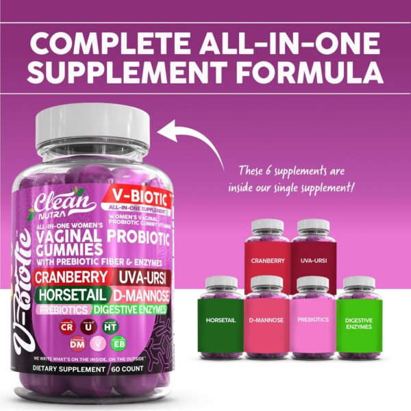 Suplemento vaginal con D-manosa y cola de caballo en gomitas