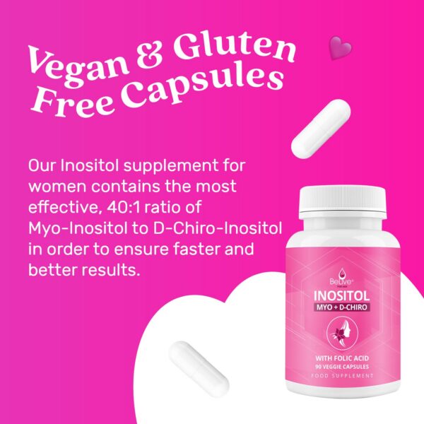 Presentación BeLive inositol biotina para salud femenina