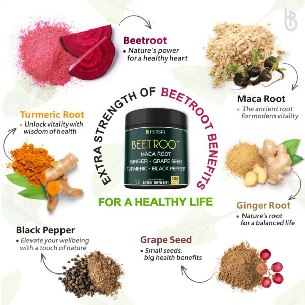 Version 1.0.0 Suplemento vegano Herbpy con extracto de raíz de remolacha