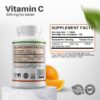Suplemento vegano vitamina c 500 mg M+S para piel, cabello y uñas