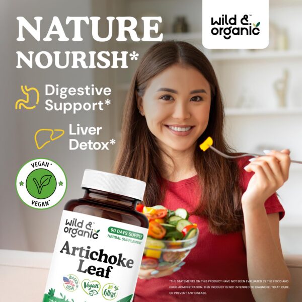 Suplemento vegano de alcachofa para digestión y salud del hígado