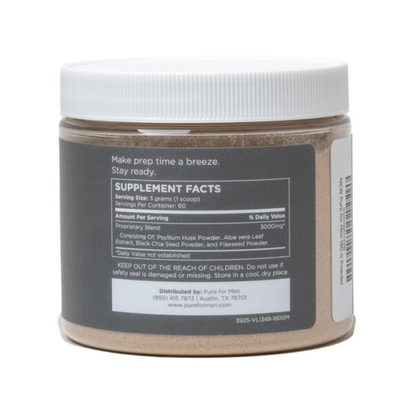 Version 1.0.0 Suplemento vegano de fibra Pure for Men polvo para digestión