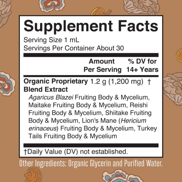 Suplemento vegano de hongos con reishi y melena de león