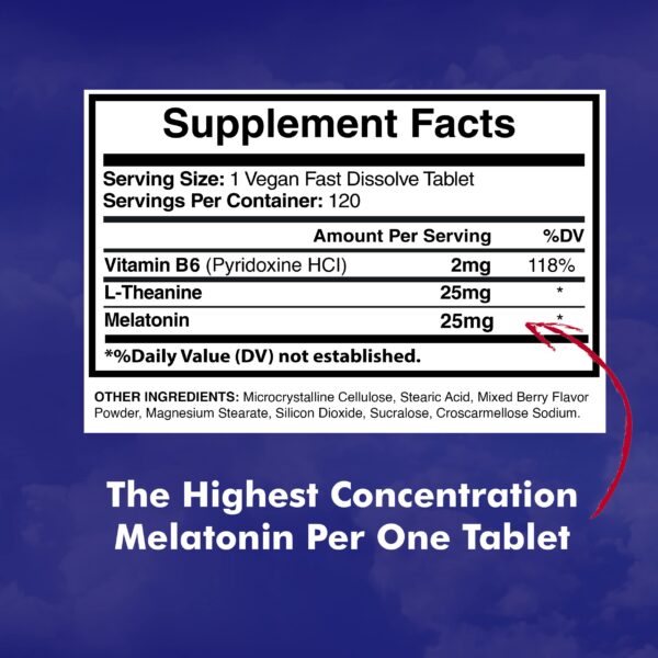 Suplemento vegano Melatonina para sueño saludable y calmado