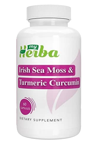 Suplemento vegano de musgo marino irlandés y cúrcuma curcumina