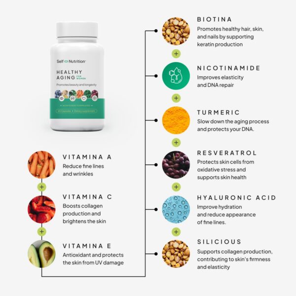 Suplemento vegano para piel radiante y salud celular