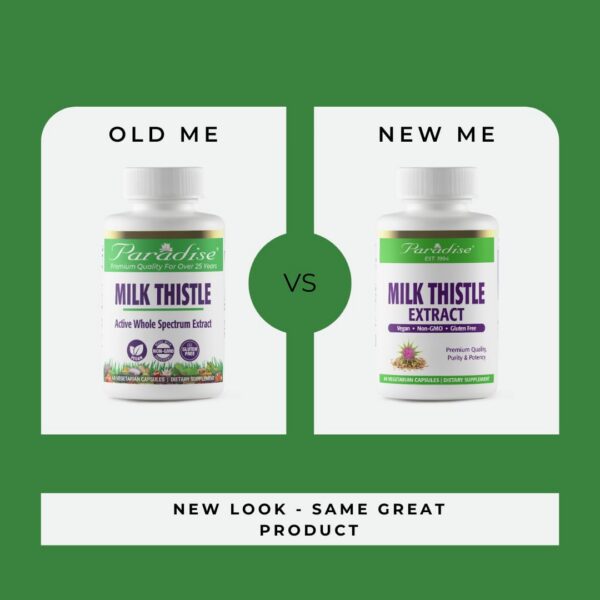 Suplemento vegano sin gluten cardo mariano Paradise Herbs 120 caps