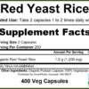 Suplemento vegetariano arroz de levadura roja 1200 mg