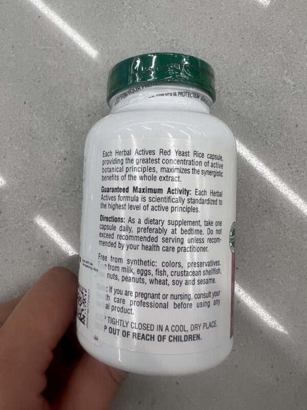 Suplemento vegetariano Natures Plus arroz levadura roja sin gluten