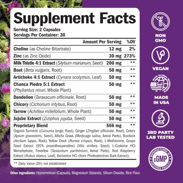 Suplemento Vimerson Health limpieza y desintoxicación hepática