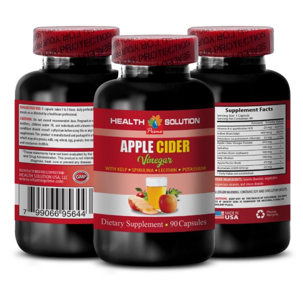 Suplemento vinagre de sidra cabello con kelp y espirulina