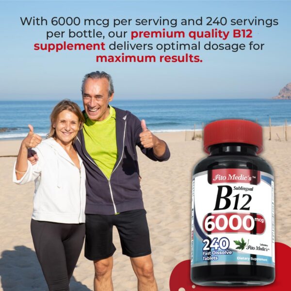 Suplemento vitamina b12 6000 mcg FITO MEDIC'S alta absorción