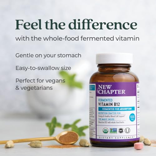 Suplemento vitamina B12 fermentada New Chapter sin gluten