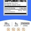 Suplemento de Vitamina B12 en polvo - BulkSupplements