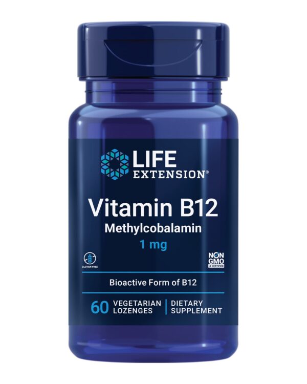 Suplemento vitamina b12 y vitamina d3 Life Extension apoyo salud nerviosa