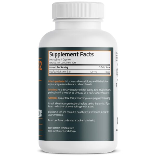 Suplemento de Vitamina B2 no transgénico Bronson 120 unidades