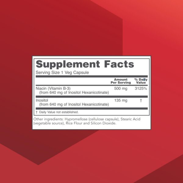 Suplemento vitamina b3 niacina sin enrojecimiento 90 cápsulas