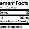 Etiqueta suplemento Vitamina B-6 200 mg PureControl Capsules