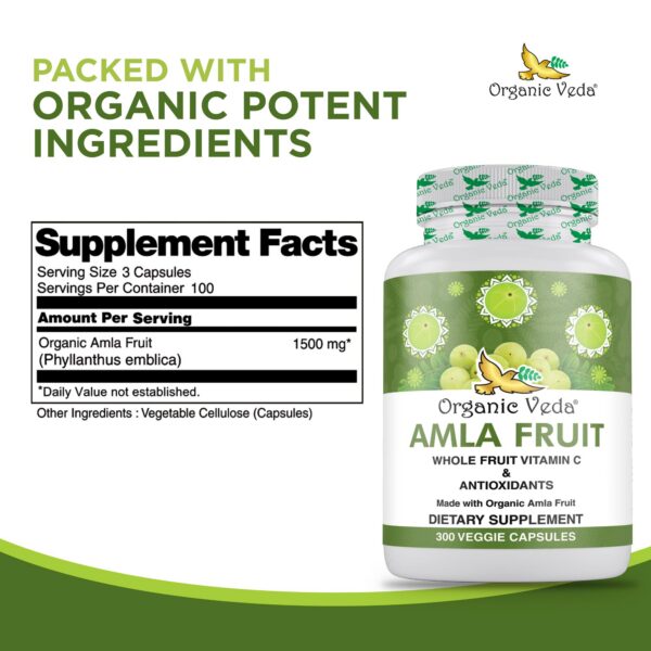 Suplemento natural vitamina C Amla para piel y energía