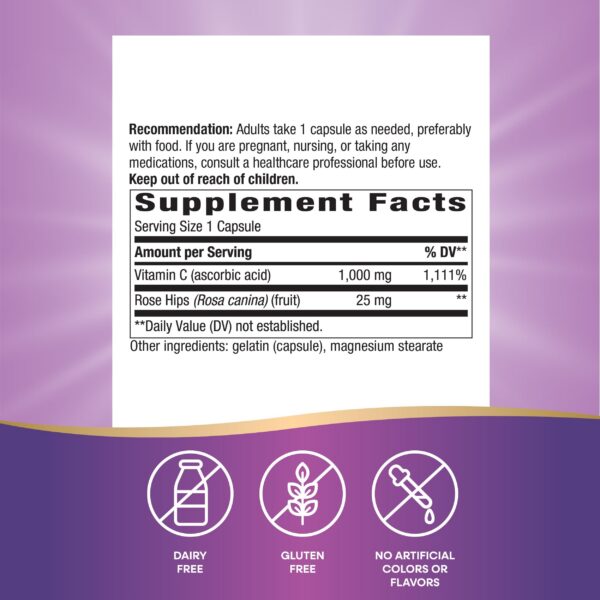 Suplemento vitamina c antioxidante con escaramujo