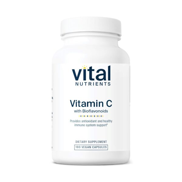 Suplemento vitamina c con bioflavonoides Vital Nutrients botella frontal