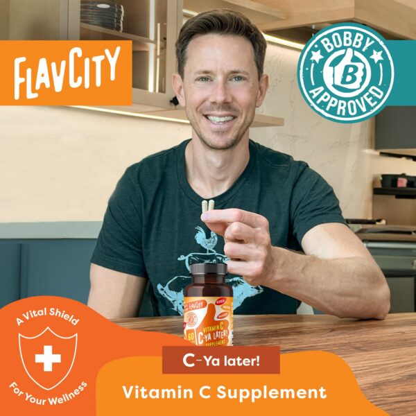 Suplemento vitamina c FlavCity 60 cápsulas para salud inmune