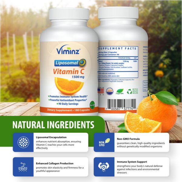 Suplemento vitamina C con fosfatidilcolina y lecitina girasol USA